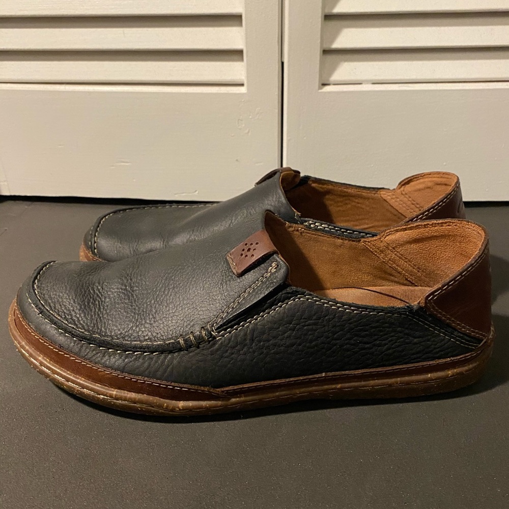 CLARKS: Un Lisbon Twin Navy Leather